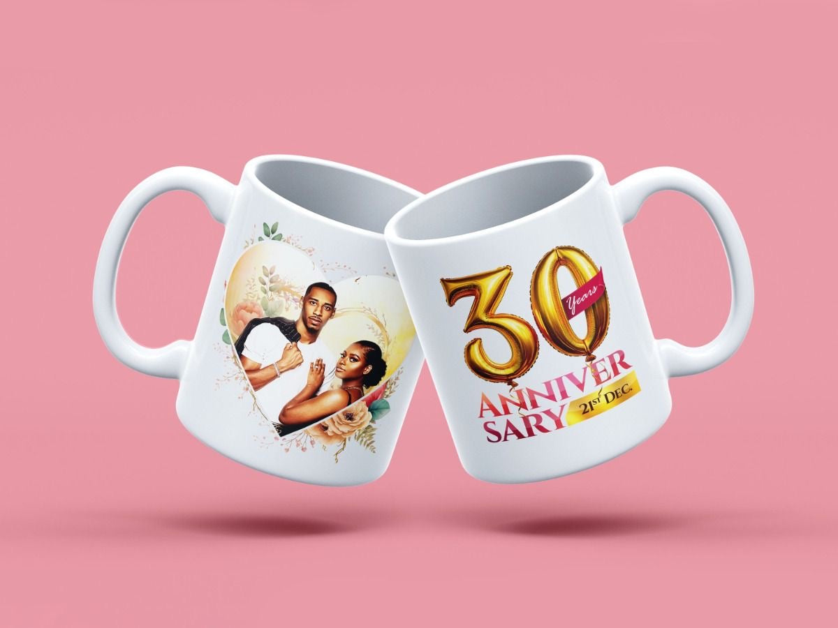 Custom Anniversary Mug – Personalized Photo & Design Gift 🎁