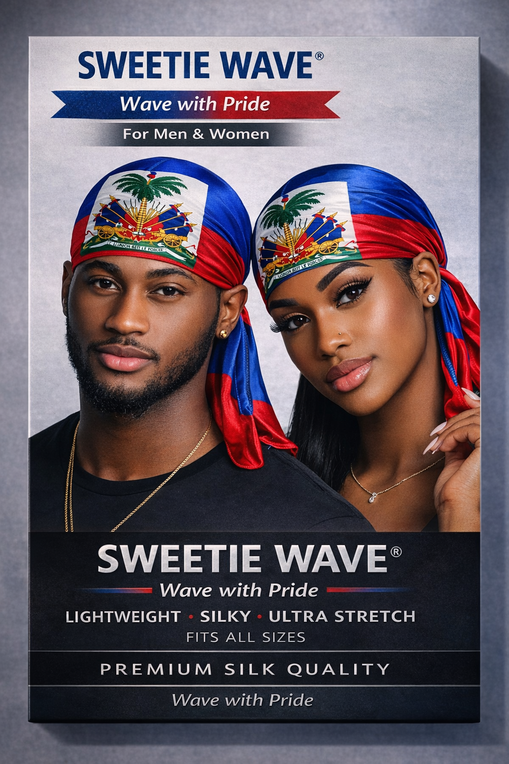 Sweetie Wave® Haiti Durag – Premium Silk Wave Cap 🇭🇹