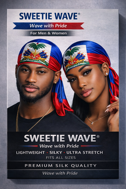 Sweetie Wave® Haiti Durag – Premium Silk Wave Cap 🇭🇹