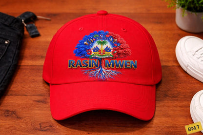 Rasin Mwen Hat – Haitian Roots Premium Cap 🇭🇹
